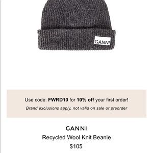 Ganni Wool Knit Beanie
